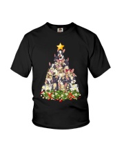 Bulldog Dog French Bulldog Christmas Light Xmas Youth T-Shirt tile