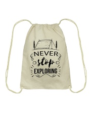 Camping Never Stop Exploring Drawstring Bag tile