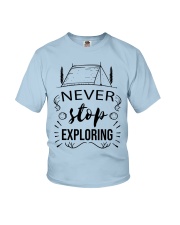 Camping Never Stop Exploring Youth T-Shirt tile