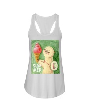 Llama Hello Summer Llama 2 Ladies Flowy Tank tile