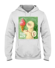 Llama Hello Summer Llama 2 Hooded Sweatshirt front