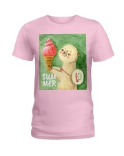 Llama Hello Summer Llama 2 Ladies T-Shirt tile