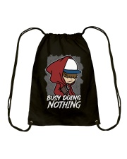 Book Busy Doing Nothing Drawstring Bag tile