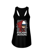 Book Busy Doing Nothing Ladies Flowy Tank tile