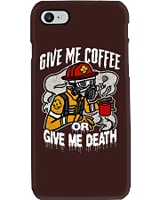 Firefighter Give Me Coffee Or Give Me Death Phone Case tile