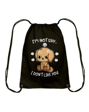 Golden Retriever Dog I'm Not Shy Drawstring Bag tile