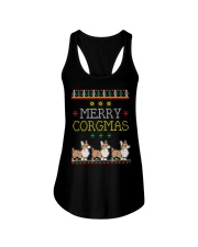 Corgi Dog Corgi Ugly Christmas Ladies Flowy Tank tile