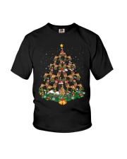 German Shepherd Dog Christmas Tree Youth T-Shirt tile