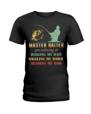 Fish Master Baiter Fishing Ladies T-Shirt tile