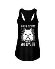Samoyed Dog Look In My Eyes Ladies Flowy Tank tile