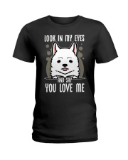 Samoyed Dog Look In My Eyes Ladies T-Shirt tile