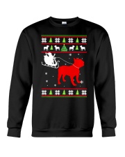 Bulldog Dog Santa Riding Bulldog Christmas Crewneck Sweatshirt tile