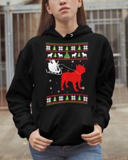 Bulldog Dog Santa Riding Bulldog Christmas Hooded Sweatshirt apparel-hooded-sweatshirt-lifestyle-07