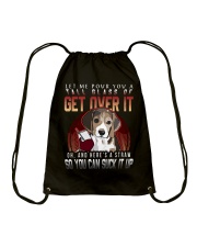 Beagle Dog Get Over It Drawstring Bag tile