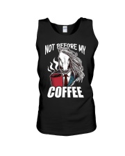 Horse Not Before My Coffee Unisex Tank tile