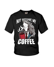 Horse Not Before My Coffee Youth T-Shirt tile