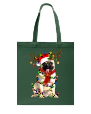 Pug Dog Christmas Tee Reindeer Tote Bag tile