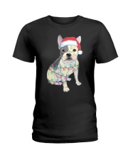 Bulldog Dog Cute Dog Christmas Ladies T-Shirt tile