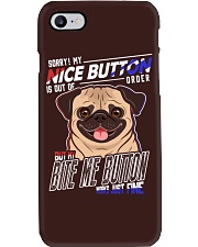 Pug Dog Nice Button Phone Case tile