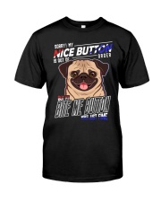 Pug Dog Nice Button Classic T-Shirt tile