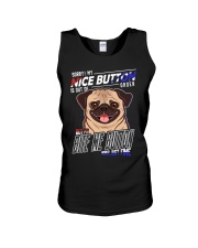 Pug Dog Nice Button Unisex Tank tile
