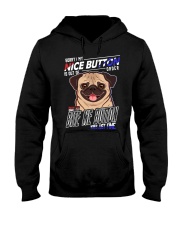 Pug Dog Nice Button Hooded Sweatshirt front