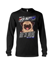 Pug Dog Nice Button Long Sleeve Tee tile