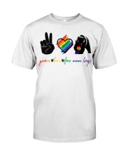 LGBT Peace Love Classic T-Shirt tile