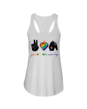 LGBT Peace Love Ladies Flowy Tank tile