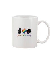 LGBT Peace Love Mug tile