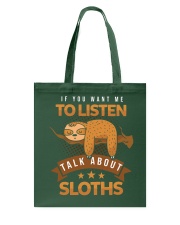 Sloth Talk About Sloths Lazy Sleeping Tote Bag tile