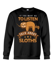 Sloth Talk About Sloths Lazy Sleeping Crewneck Sweatshirt tile