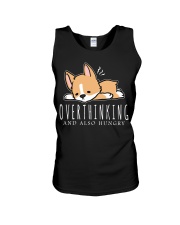 Corgi Dog Overthinking And Also Hungry Unisex Tank tile