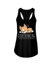 Corgi Dog Overthinking And Also Hungry Ladies Flowy Tank tile