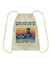 Coffee Dogs And Coffee Make Me Happy Drawstring Bag tile