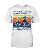 Coffee Dogs And Coffee Make Me Happy Classic T-Shirt tile