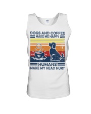 Coffee Dogs And Coffee Make Me Happy Unisex Tank tile