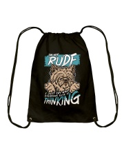 Terrier Dog I'm Not Rude Drawstring Bag tile