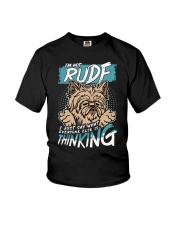 Terrier Dog I'm Not Rude Youth T-Shirt tile