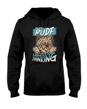 Terrier Dog I'm Not Rude Hooded Sweatshirt front