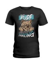 Terrier Dog I'm Not Rude Ladies T-Shirt tile