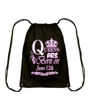 June Queens Are Born On June 12th Drawstring Bag tile
