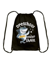Teacher Preschool Teacher Shark Drawstring Bag tile