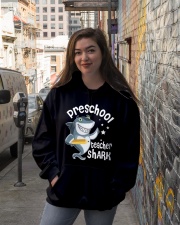 Teacher Preschool Teacher Shark Hooded Sweatshirt lifestyle-unisex-hoodie-front-1