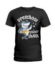 Teacher Preschool Teacher Shark Ladies T-Shirt tile