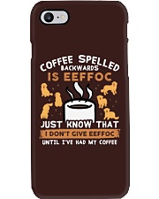 Golden Retriever Dog Coffee Spelled Phone Case tile