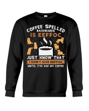 Golden Retriever Dog Coffee Spelled Crewneck Sweatshirt tile