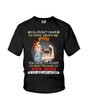 Pug Dog This Crazy Pug Mom Youth T-Shirt tile
