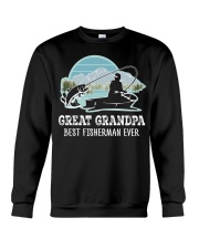 Fish Great Grandpa Best Fisherman Ever Crewneck Sweatshirt tile