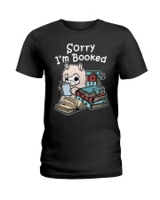 Book Sorry I'm Booked Llama Ladies T-Shirt tile